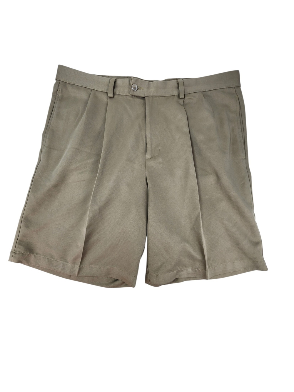 Dockers Men’s Pleated Khaki Shorts W38 Vintage Tan Microfiber Golf Preppy